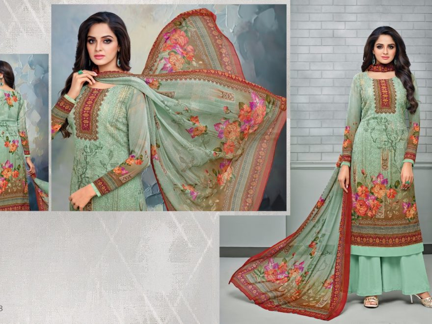 unstitched sharara suit