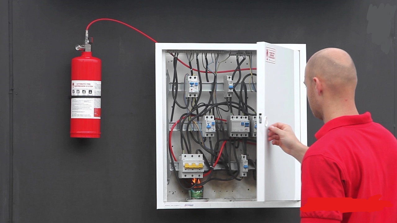 Electrical panel fire suppression systems