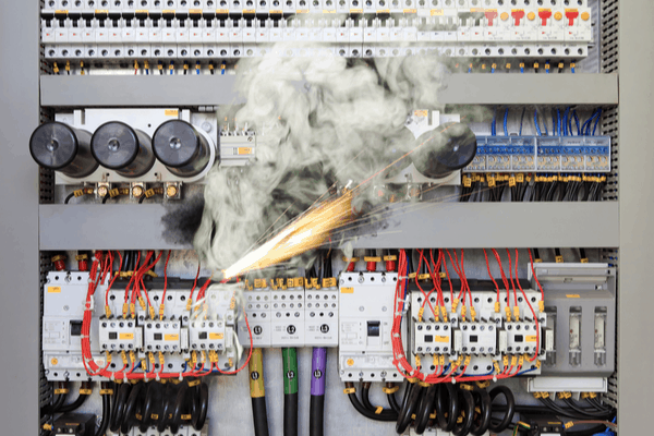 Electrical panel fire suppression systems