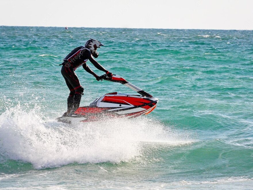 Jet skiing in Clearwater Beach