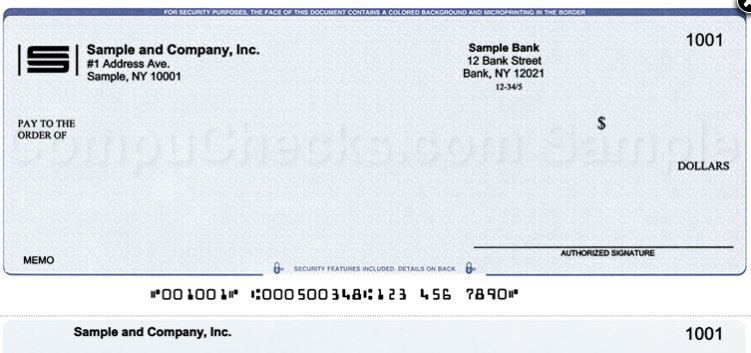 quickbooks check