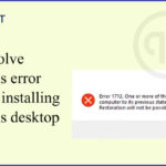 QuickBooks Install Error 1712