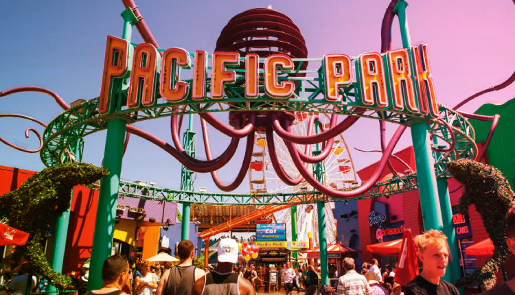 Santa Monica Pier in california with kids