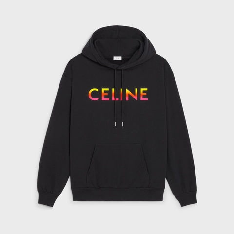 Celine Homme Flocked Jersey Hoodie