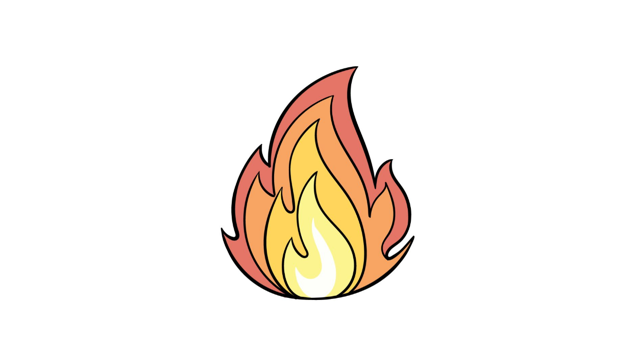 Draw A Cartoon Flame