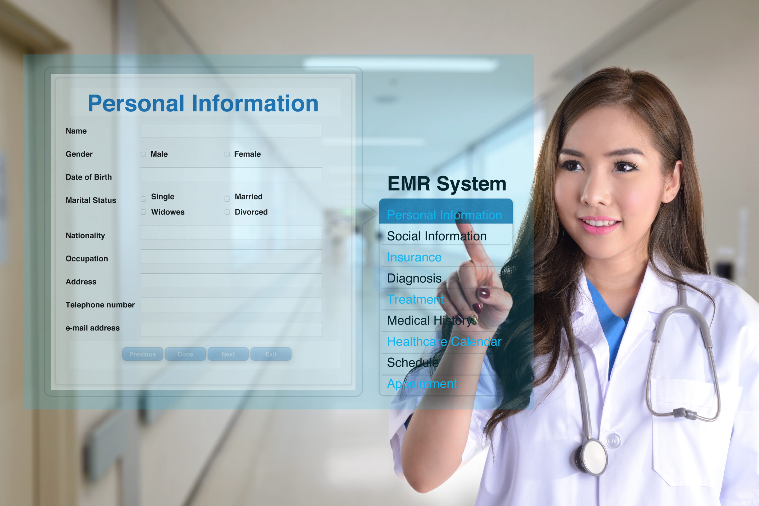 of web-based Electronic Medical Records software