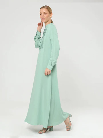 Light-green-maxi-dress