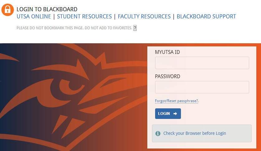 UTSABlackboard Login