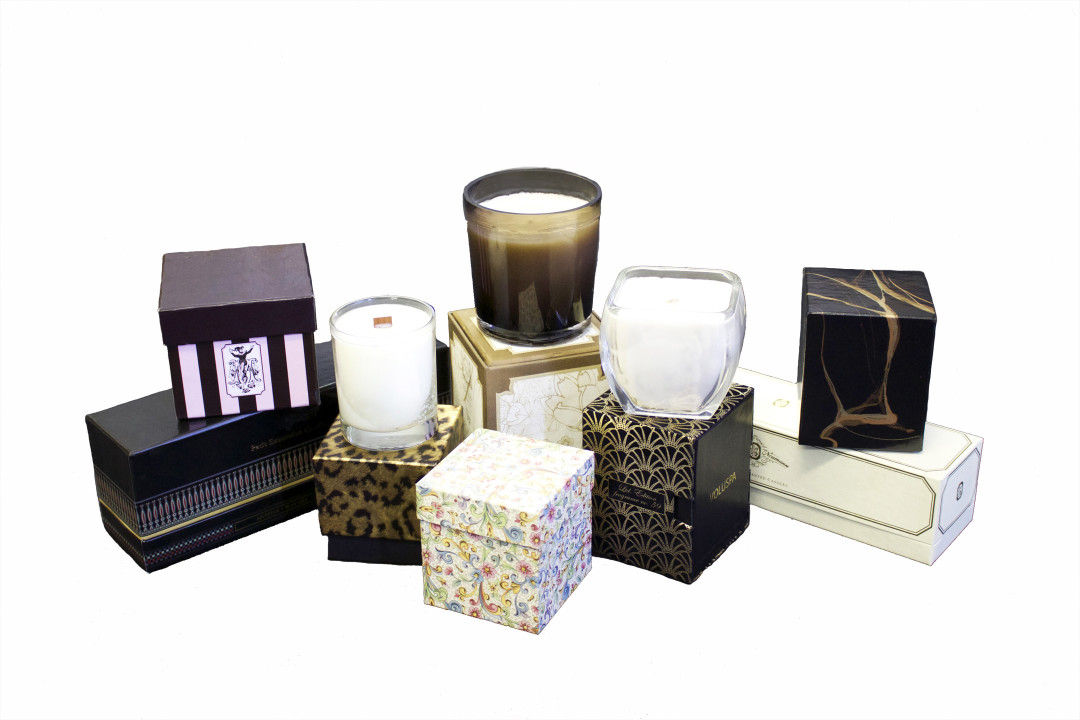 An attractive image of candle boxes wholesale.