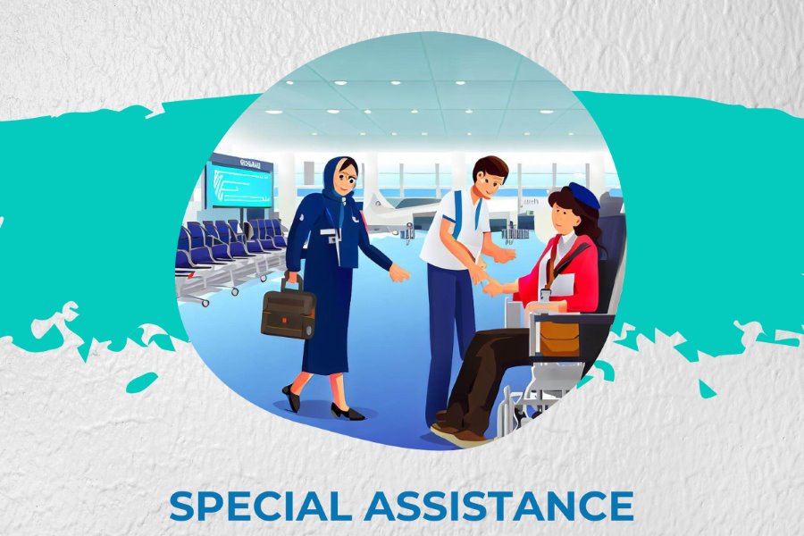 female passenger is recieveing volaris assistance service