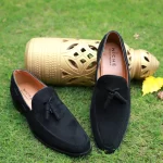 black suede loafers for men