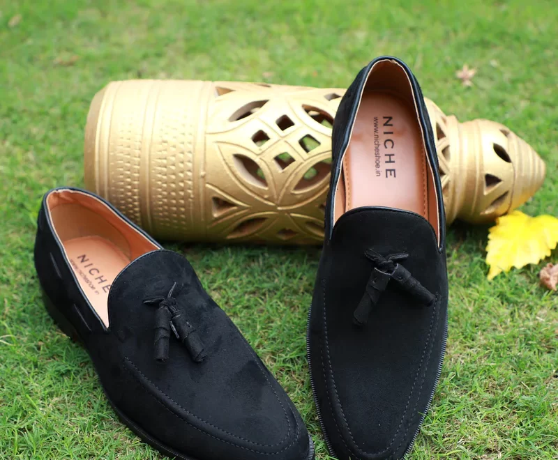 black suede loafers for men