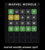 Marvel Wordle