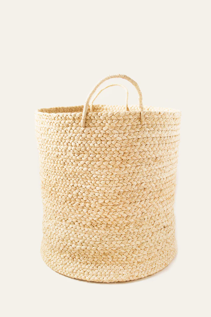 woven bag and bolga baskets