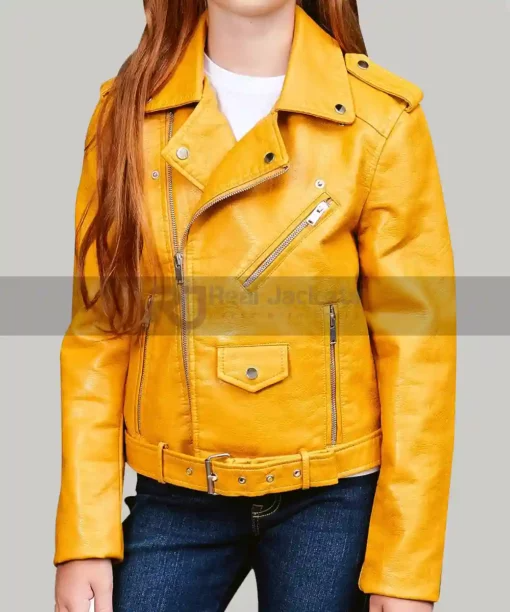 Womens Yellow Leather Jacket