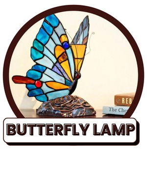 butterfly stained glass lamp