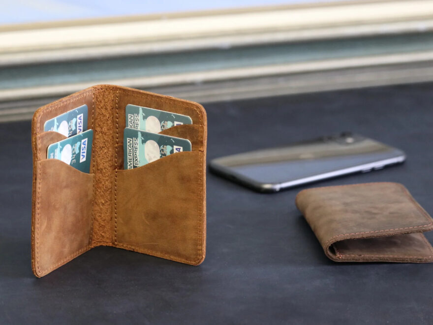 designer leather wallet