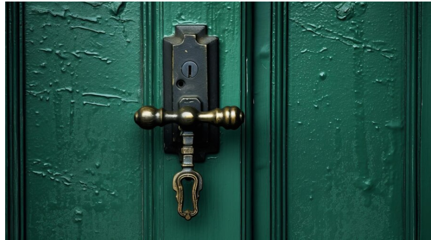 French door top lock.