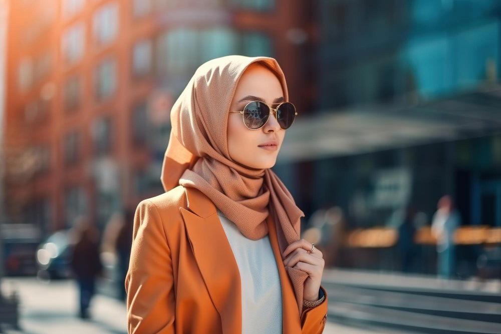 Klassischer Hijab aus Satin