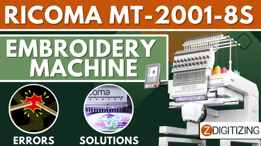 Ricoma MT-2001-8S embroidery machine common errors and solution to maintain