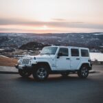 white SUV jeep