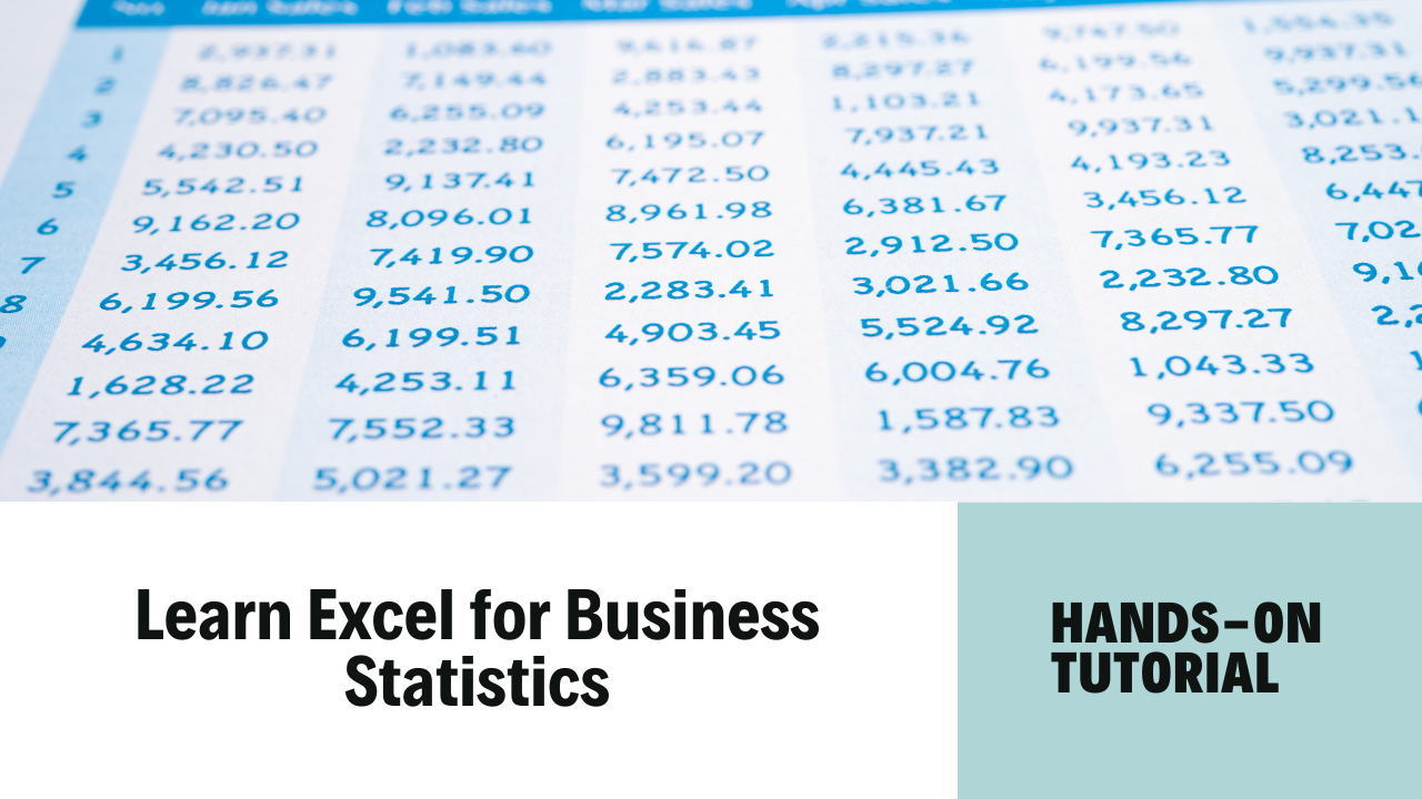 Learn excel for business statistics