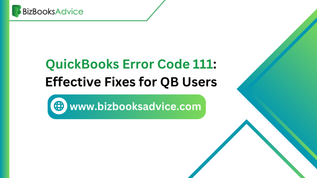 QuickBooks Error Code 111