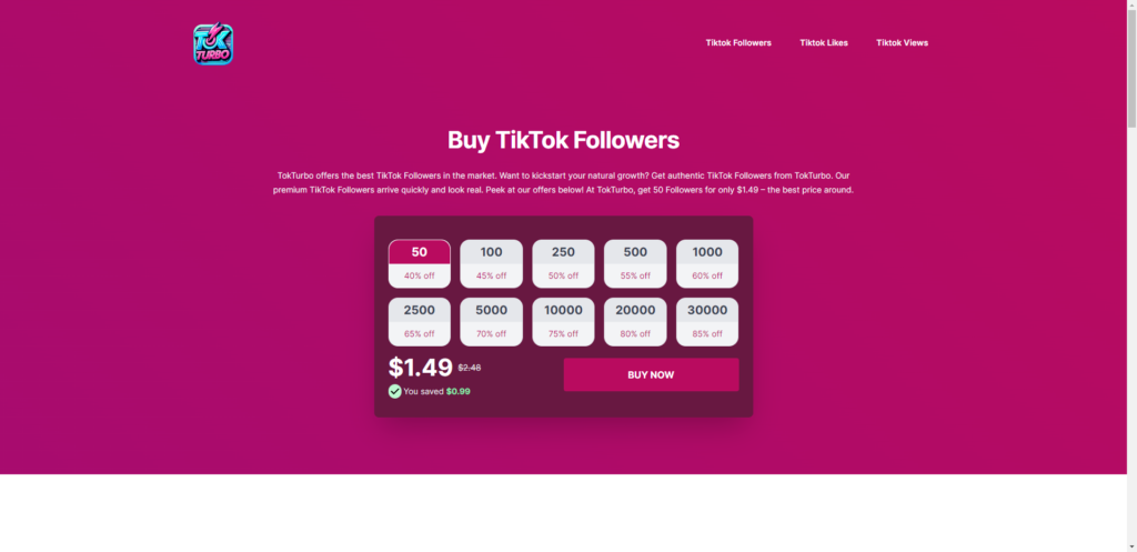 Best 5 website to purchase Tiktok Followers At cheap price in 2024