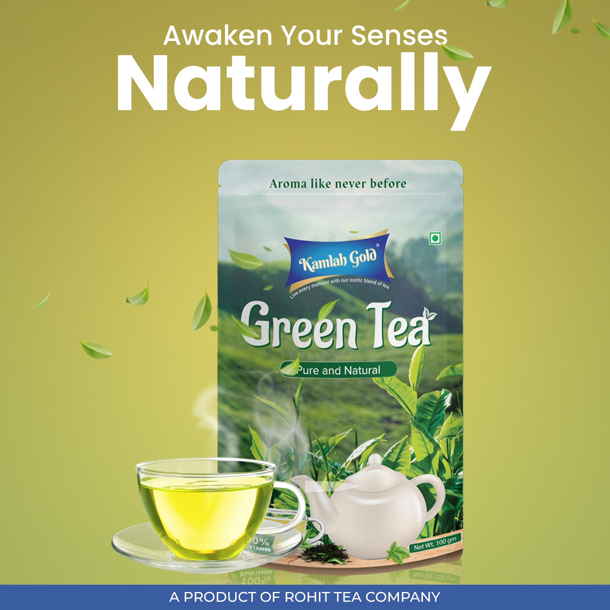 Kamlah Gold Green Tea is a healthy organic green tea, stimulating, and magnificent tea choice that expects to support both your body and soul. Produced using the leaves of the tea plant, it is famous for its various medical advantages and reviving taste.