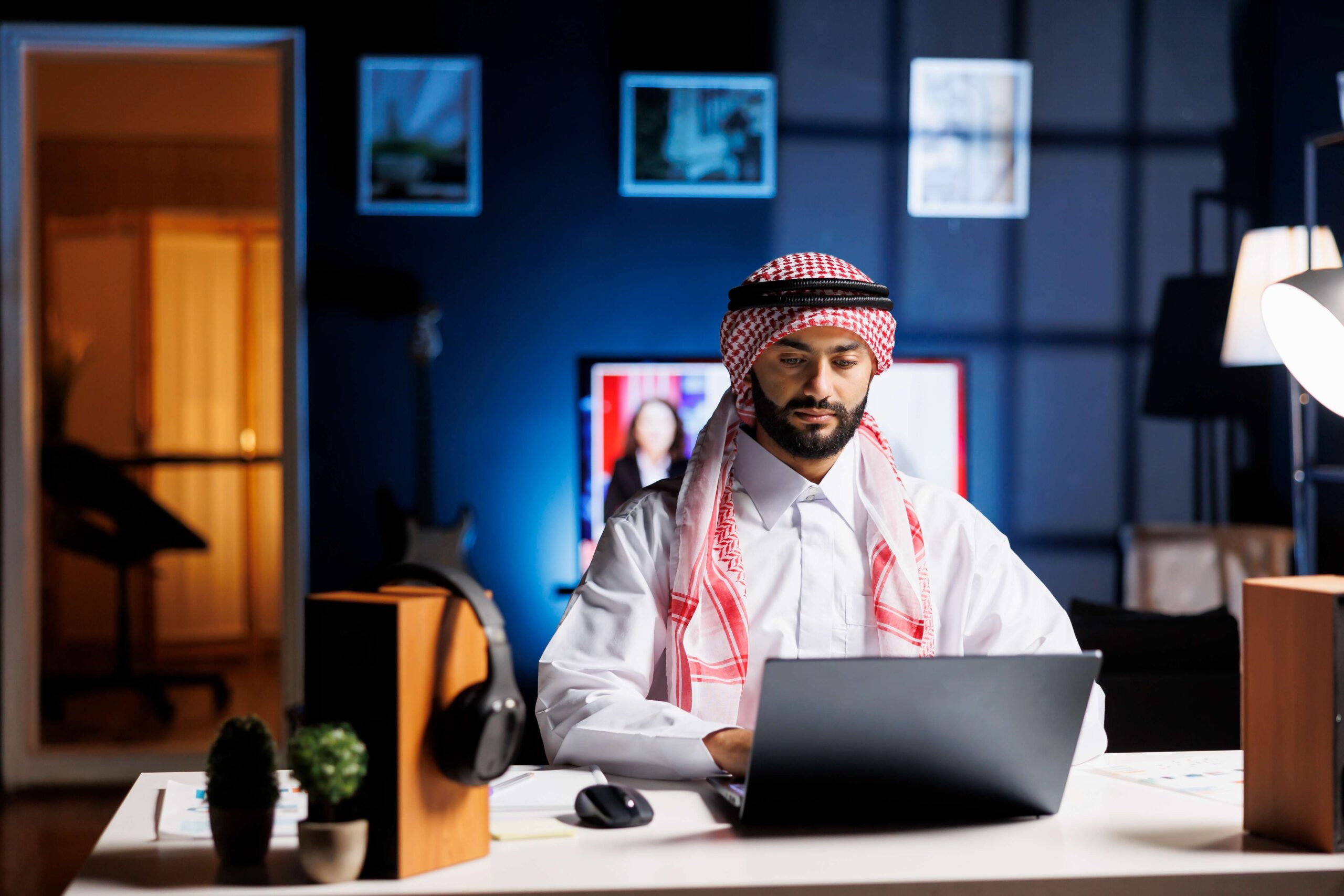 modern reception desk in Dubai