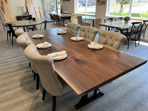 dining room live edge table,