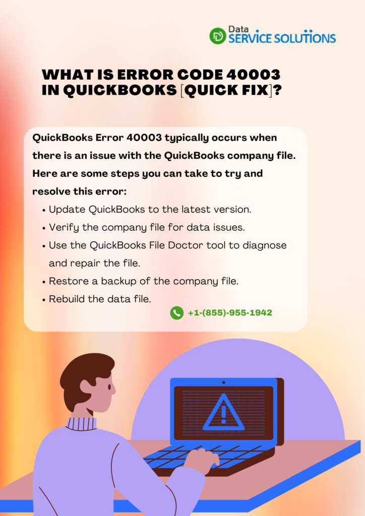 What is Error Code 40003 in QuickBooks [Solution in 2024]