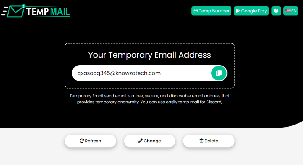 Create Temporary Email