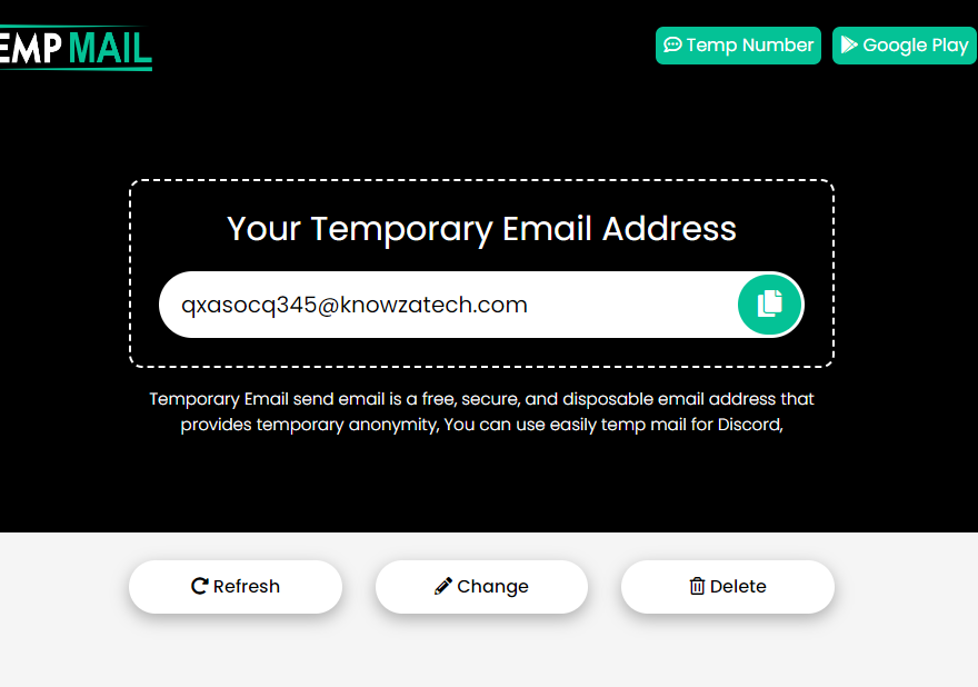 Create Temporary Email