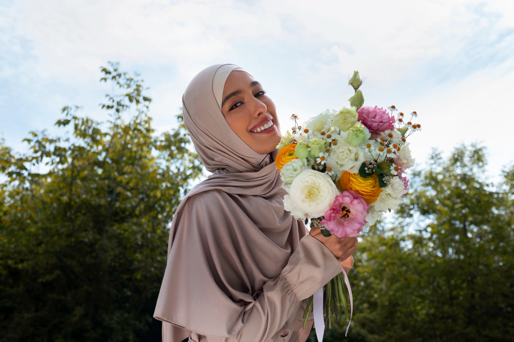 Klassischer Hijab aus Satin