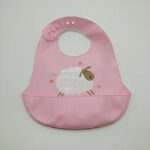 Effortless Mealtime Cleanup: Silicone Food Catcher Bib in Pink