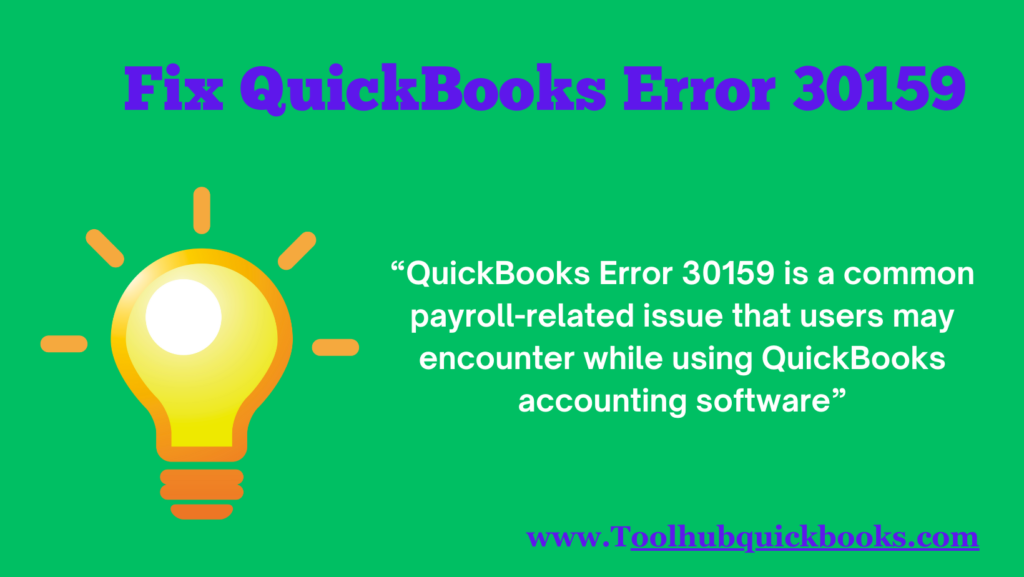 QuickBooks Error 30159