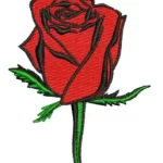 red rose embroidery design