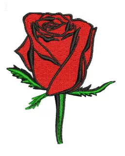 red rose embroidery design