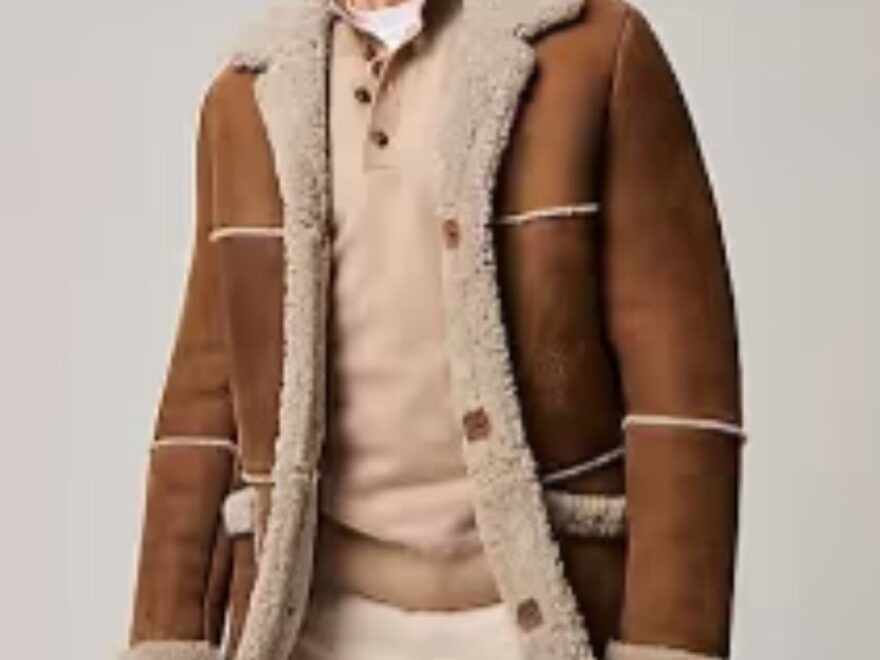 men shearling coat