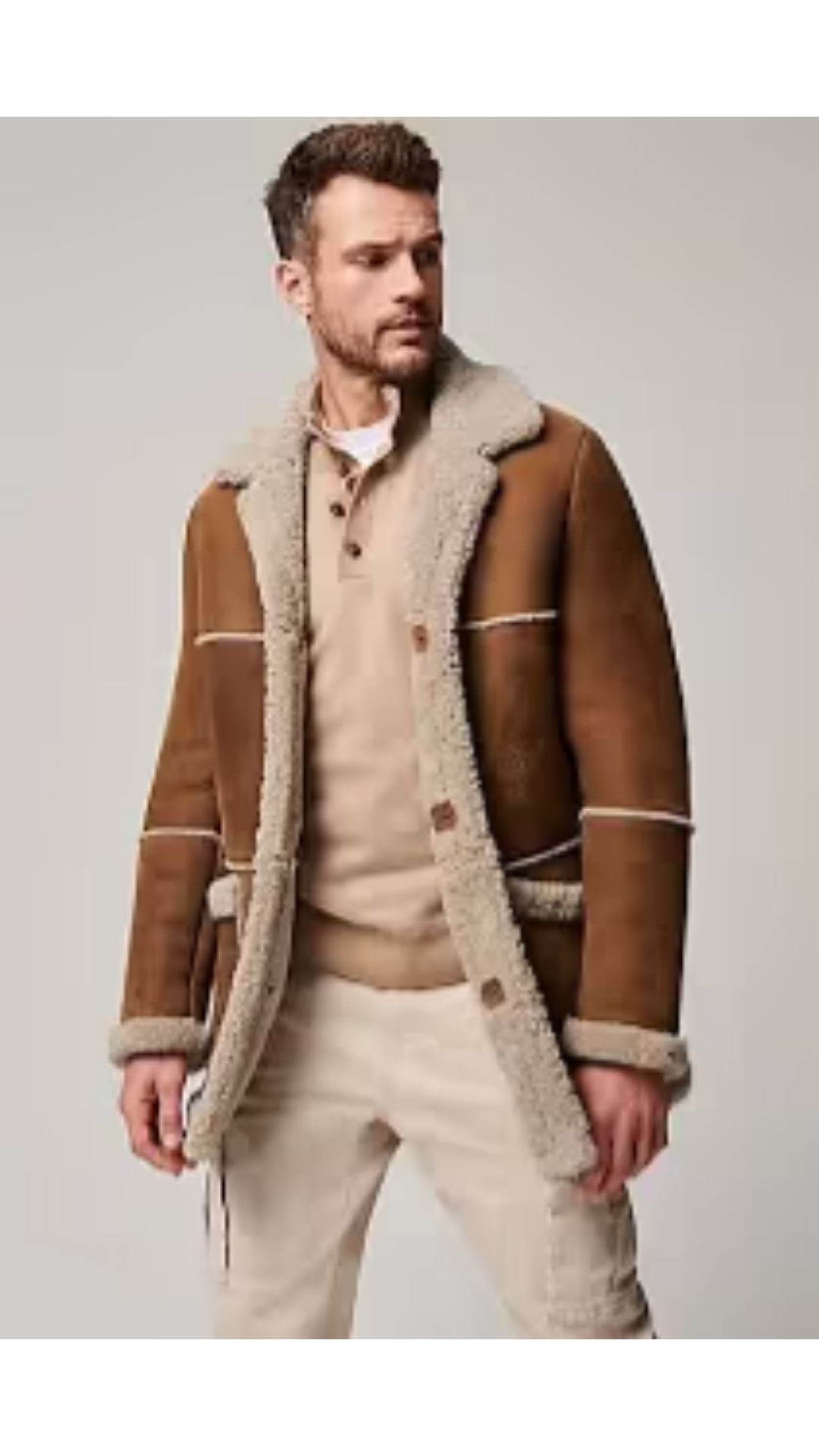 men shearling coat