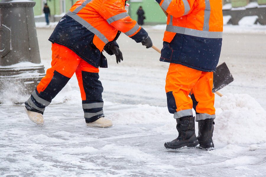 What specific challenges do winter conditions pose for cleaning services?