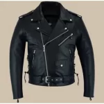 faux leather biker jacket