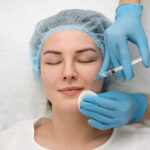 Injecting Botox for face wrinkles