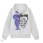 Great Future Zip Stussy Hoodie Grey for Sale