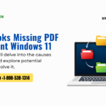 quickbooks missing pdf component