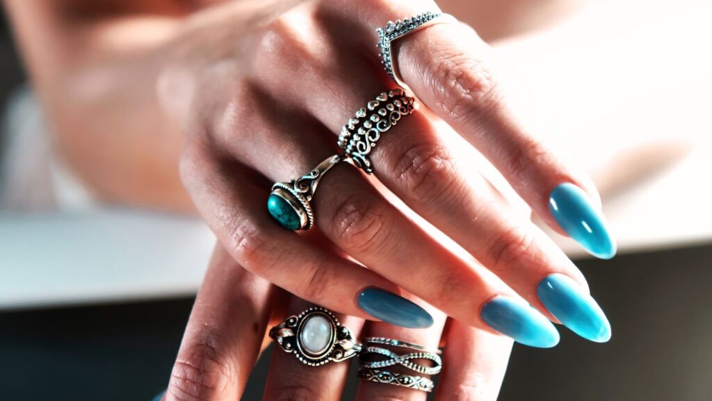 Women Wearing Sterling silver rings