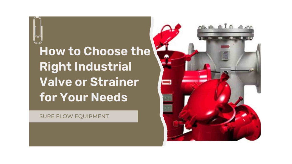 How to Choose the Right Industrial Valve or Strainer for Your Needs