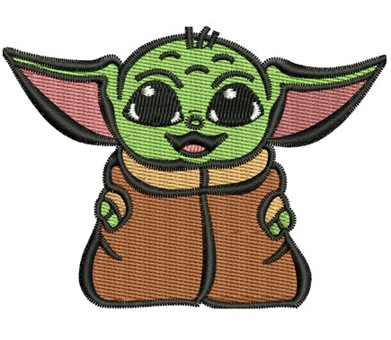 Yoda embroidery design-myembdesigns