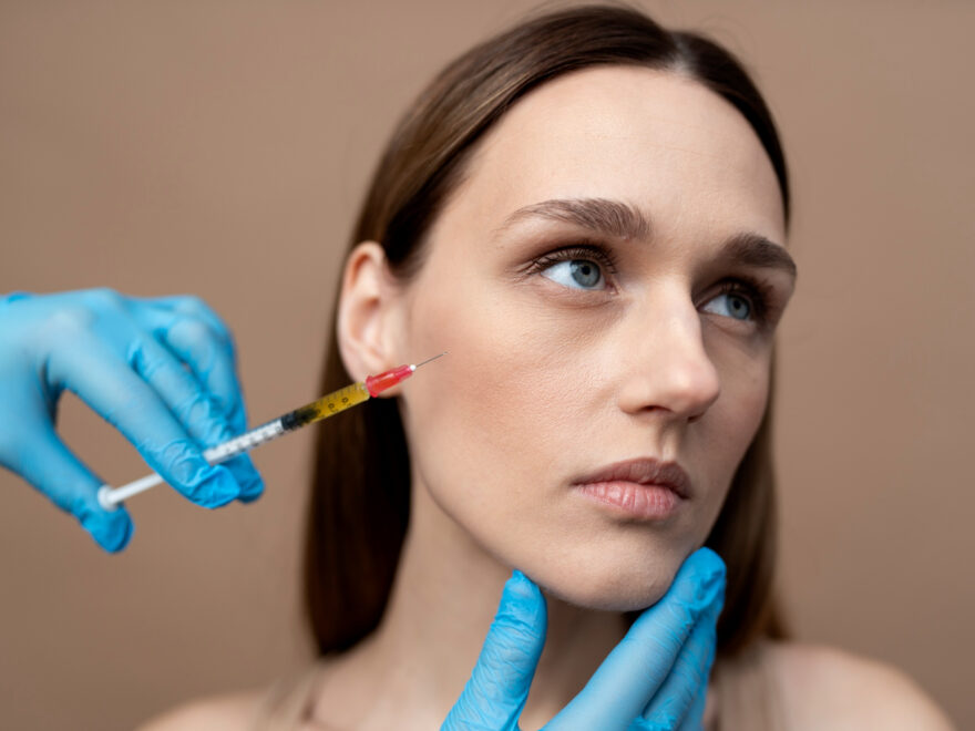 Girl receiving treatment for Botox injection in Manhattan